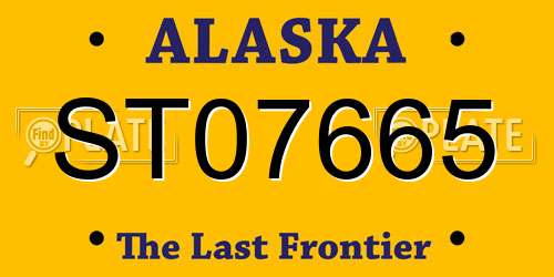 ST07665 Alaska License Plate