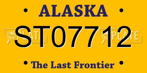 ST07712 Alaska License Plate