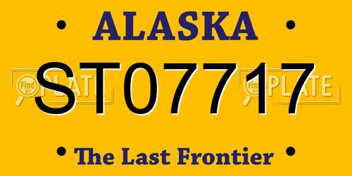 ST07717 Alaska License Plate