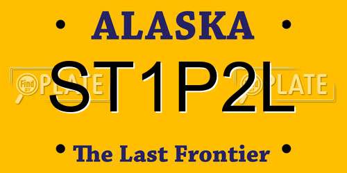 ST1P2L Alaska License Plate