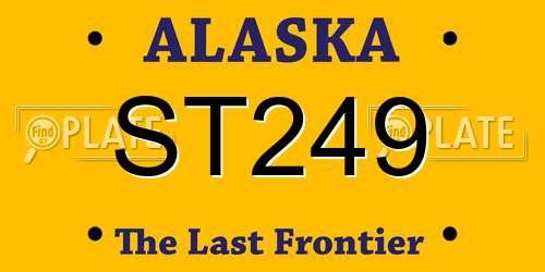ST249 Alaska License Plate