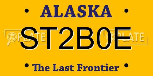 ST2B0E Alaska License Plate