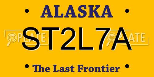 ST2L7A Alaska License Plate