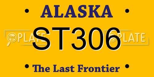 ST306 Alaska License Plate