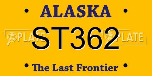 ST362 Alaska License Plate