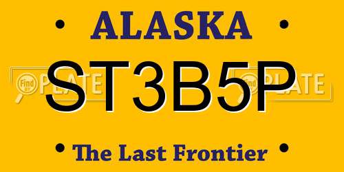 ST3B5P Alaska License Plate