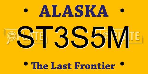 ST3S5M Alaska License Plate