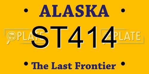 ST414 Alaska License Plate