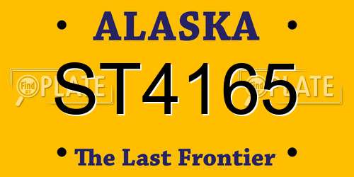 ST4165 Alaska License Plate