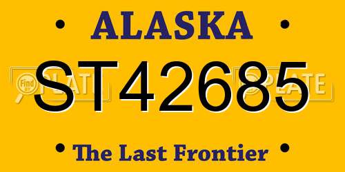 ST42685 Alaska License Plate