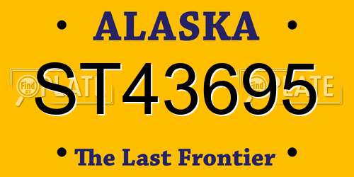 ST43695 Alaska License Plate