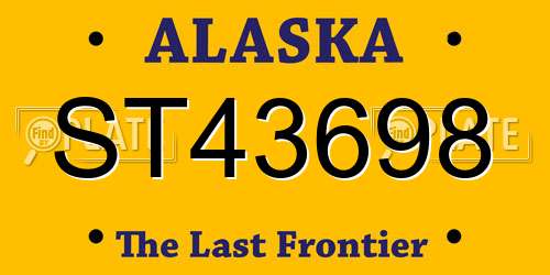 ST43698 Alaska License Plate