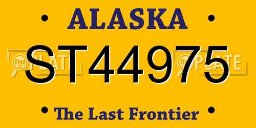 ST44975 Alaska License Plate