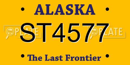 ST4577 Alaska License Plate