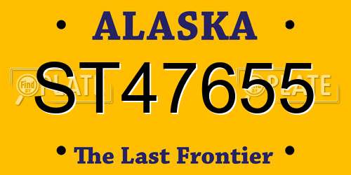 ST47655 Alaska License Plate