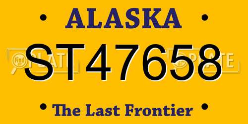 ST47658 Alaska License Plate
