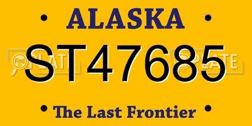 ST47685 Alaska License Plate