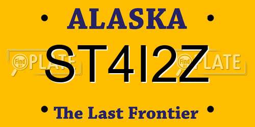 ST4I2Z Alaska License Plate