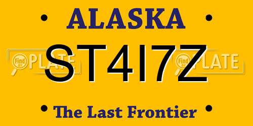 ST4I7Z Alaska License Plate