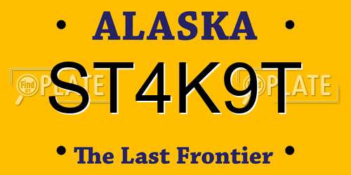 ST4K9T Alaska License Plate
