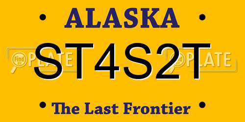 ST4S2T Alaska License Plate