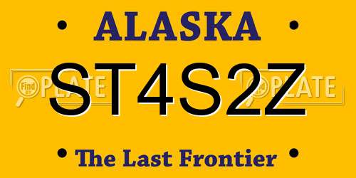 ST4S2Z Alaska License Plate