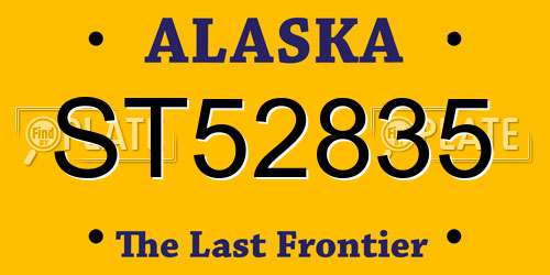ST52835 Alaska License Plate