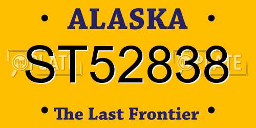 ST52838 Alaska License Plate