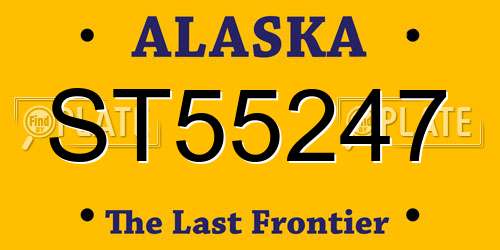 ST55247 Alaska License Plate
