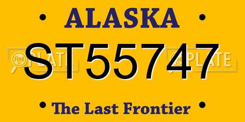 ST55747 Alaska License Plate