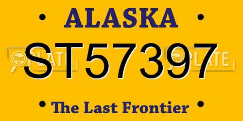 ST57397 Alaska License Plate