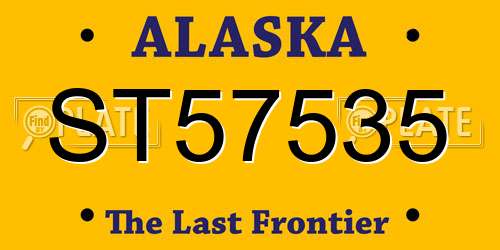 ST57535 Alaska License Plate