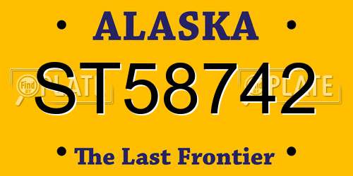 ST58742 Alaska License Plate