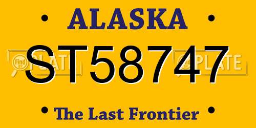 ST58747 Alaska License Plate