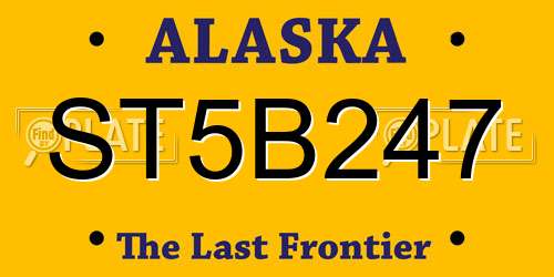 ST5B247 Alaska License Plate