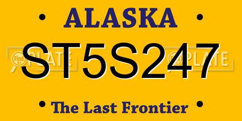 ST5S247 Alaska License Plate