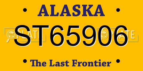 ST65906 Alaska License Plate