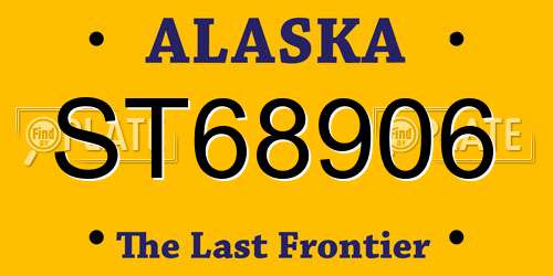 ST68906 Alaska License Plate