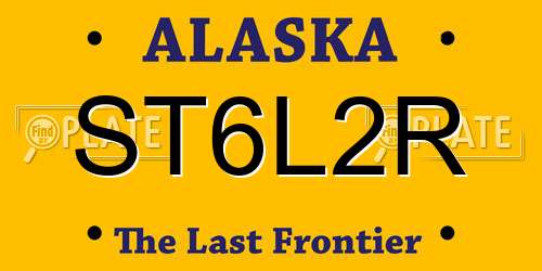ST6L2R Alaska License Plate