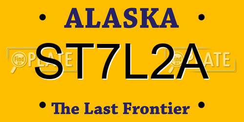 ST7L2A Alaska License Plate