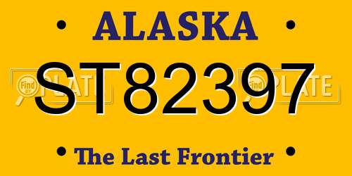 ST82397 Alaska License Plate
