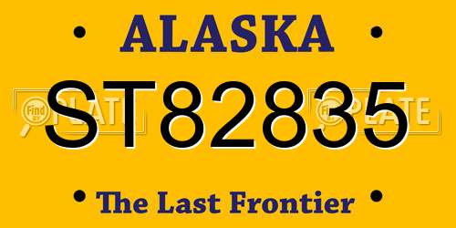 ST82835 Alaska License Plate