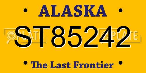 ST85242 Alaska License Plate