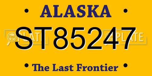 ST85247 Alaska License Plate