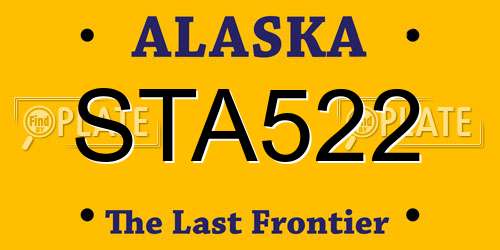 STA522 Alaska License Plate