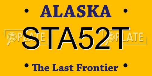 STA52T Alaska License Plate