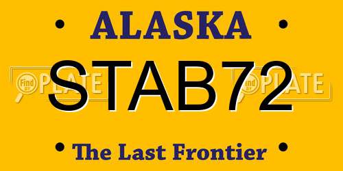 STAB72 Alaska License Plate