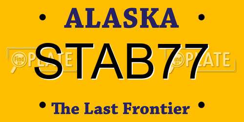 STAB77 Alaska License Plate