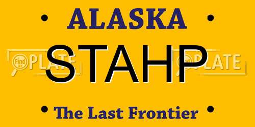 STAHP Alaska License Plate