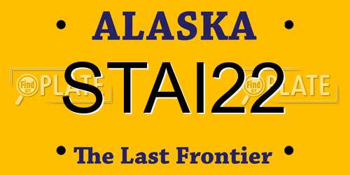 STAI22 Alaska License Plate